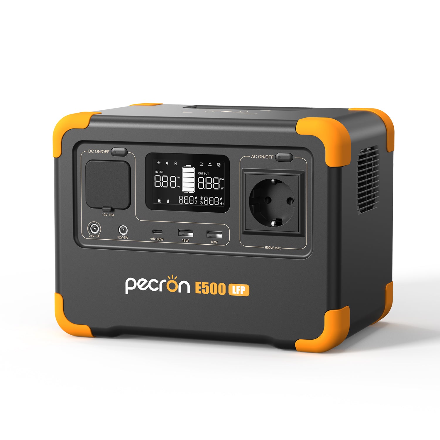 PECRON E500LFP Portable Power Station 600W 576Wh