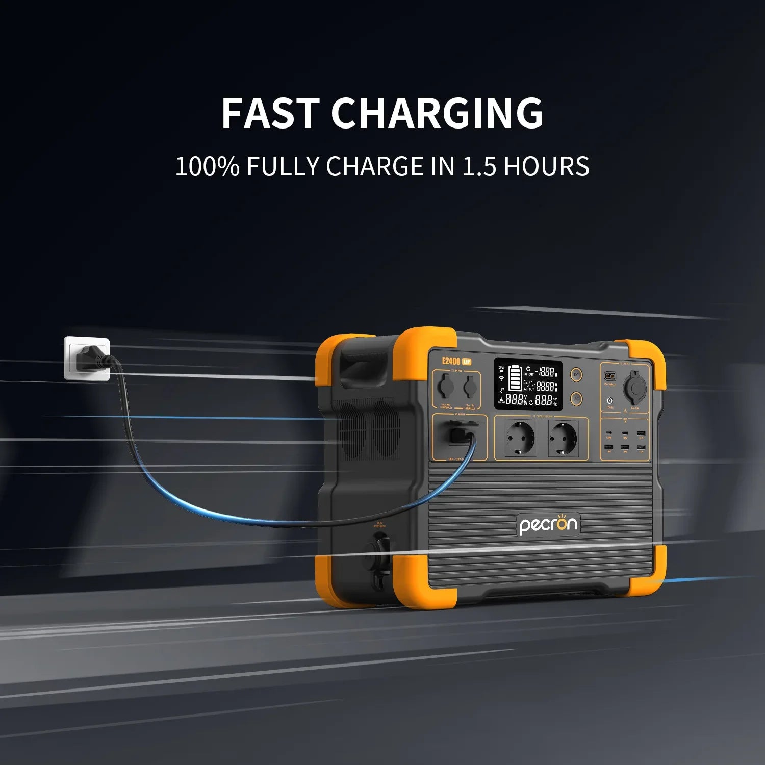 PECRON E2400LFP Expandable Portable Power Station 2400W 2048Wh