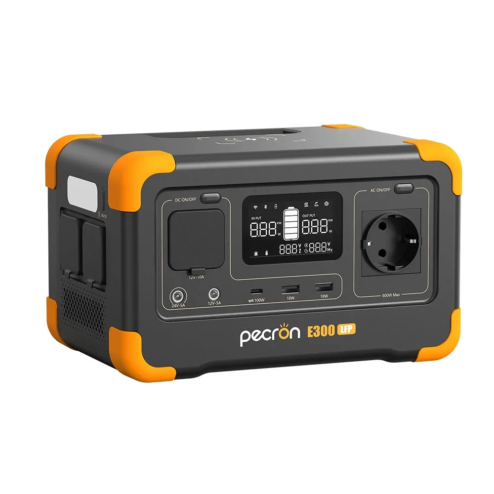 PECRON E300LFP Expandable Portable Power Station 600W 288Wh - Pecron-eu